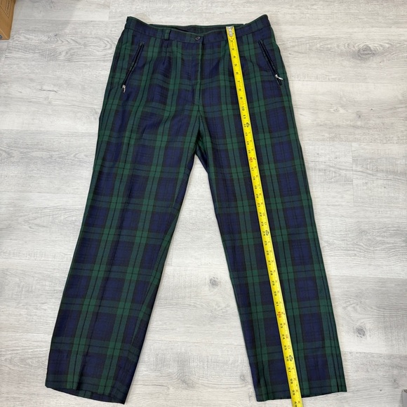 Murray-Golf Tartan Plaid Golf Pants in Green and Navy Blue Inseam 27in - Picture 7 of 17